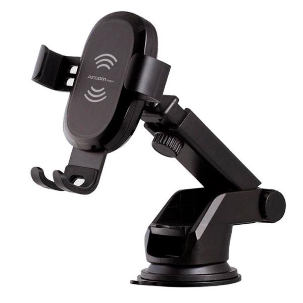 CARGADOR Y SOPORTE DE CELULAR PARA AUTO ARGOM 10W ARG-AC-0160BK