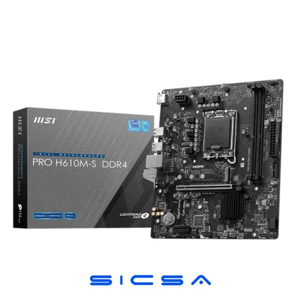 TARJETA MADRE MICRO ATX MSI PRO H610M-S DDR4 LGA 1700 911-7E44-003