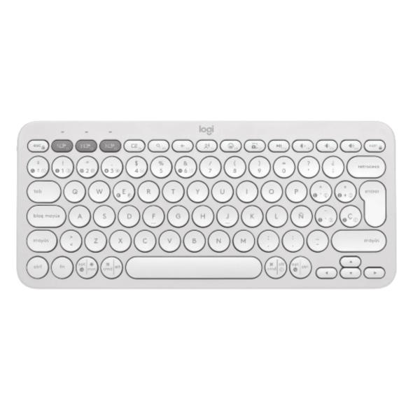 TECLADO LOGITECH PEBBLE KEYS 2 K380S 70% MEMBRANA BLUETOOTH ESPAÑOL 920-011784 BLANCO