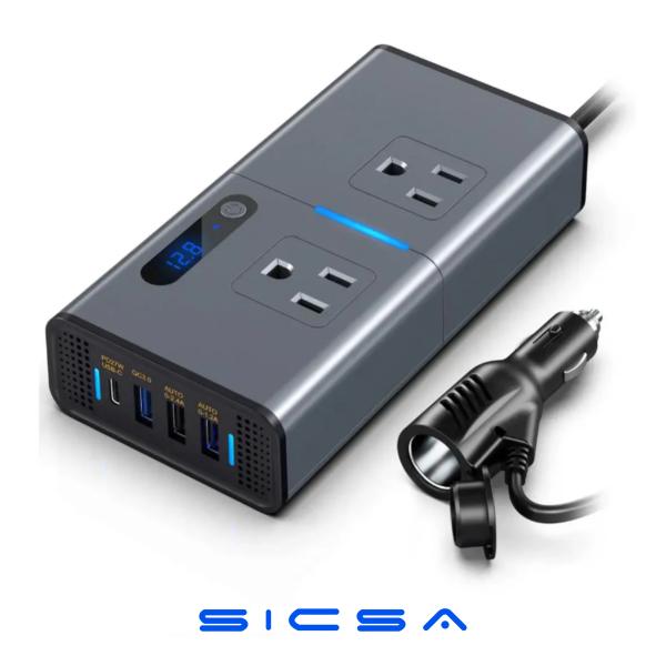 INVERSOR CDP (XVU212) 200W 2 TOMAS/4 USB PARA CARRO