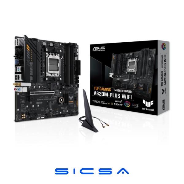 TARJETA MADRE MICRO ATX ASUS TUF A620M-PLUS WIFI AMD AM5 90MB1F00-M0EAY0 NEGRO