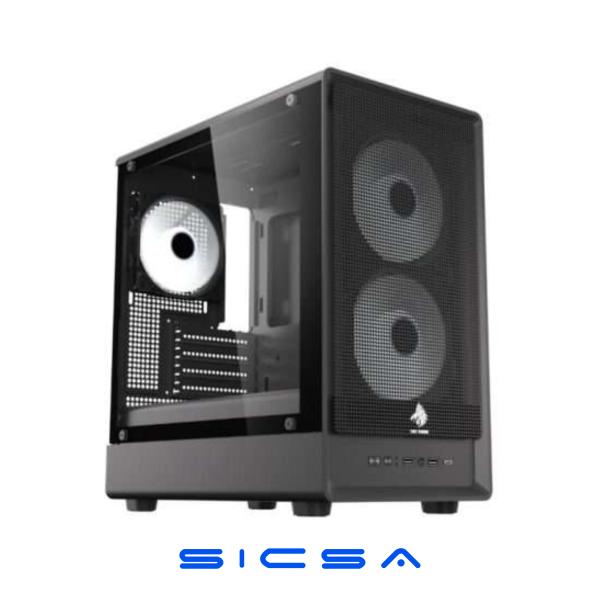 CASE EAGLE WARRIOR CG03AMRA001C MINI TOWER VENTILADORES 2 DE 120MM CON VIDRIO LATERAL