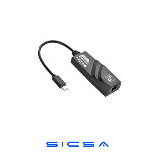 ADAPTADOR NOVA FAA302UR001C USB-C A RJ45 GIGABIT 0.15M NEGRO