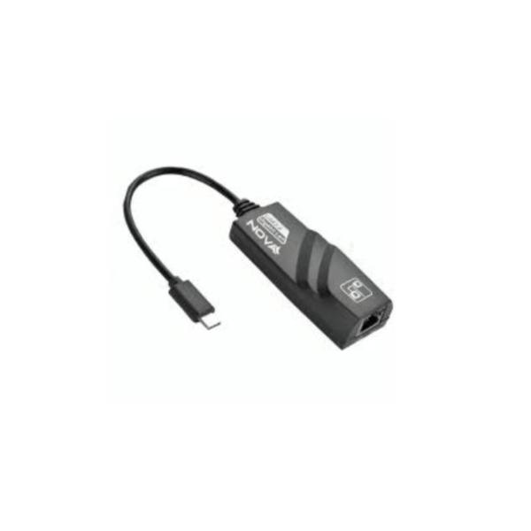 ADAPTADOR NOVA FAA302UR001C USB-C A RJ45 GIGABIT 0.15M NEGRO