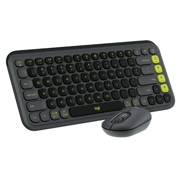 TECLADO Y MOUSE LOGITECH POP ICON COMBO INALÁMBRICO BLUETOOTH ESPAÑOL 920-013052 NEGRO