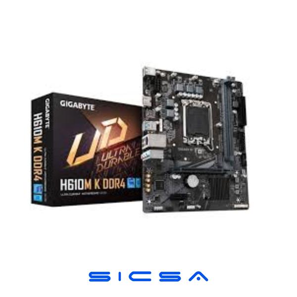 TARJETA MADRE GIGABYTE H610M K V2 LGA1700 MICRO ATX DDR5 NEGRO