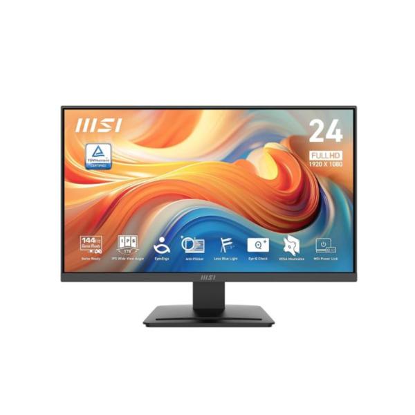 MONITOR GAMING MSI PRO MP243L E14 23.8 PLANO 1920 X 1080 144HZ ANTI-GLARE HDMI Y D-SUB 9S6-3PE1CH-005 NEGRO