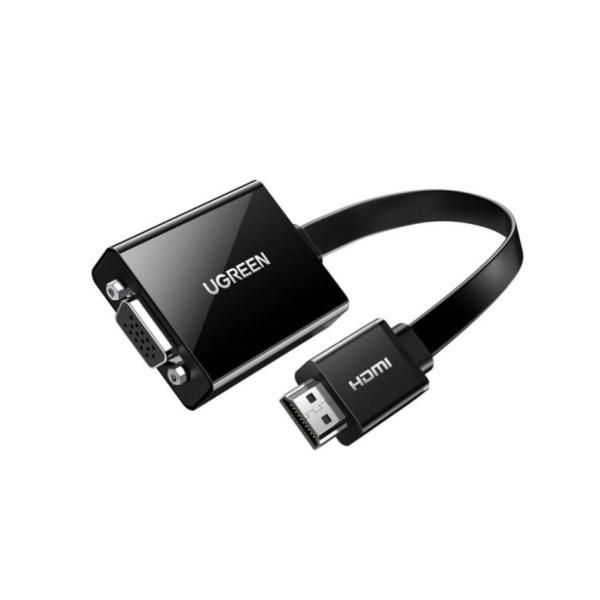 ADAPTADOR HDMI A VGA UGREEN MM103 1 PUERTO MICRO USB Y 1 PUERTO 3.5MM 25CM 40248 NEGRO