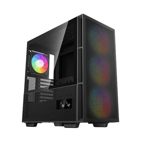 CASE GAMING RGB DEEPCOOL CH560 DIGITAL MID TOWER 3 VENTILADORES DE 140MM Y 1 DE 120MM CON VIDRIO LATERAL Y MALLA FRONTAL R-CH560-BKAPE4D-G1 NEGRO