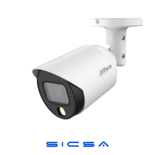 CÁMARA DAHUA BULLET, FULL COLOR, 1080P, AUDIO, 2.8 MM, LUZ LED 20 MTS, IP67 DH-HAC-HFW1209CLN-A-LED