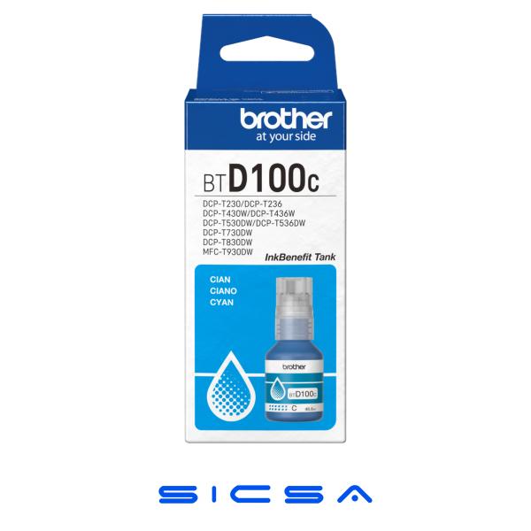 TINTA BROTHER BTD100CMEX INKJET UHY PARA MINI21TH COLOR CIAN