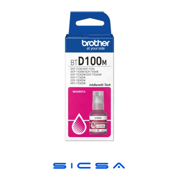 TINTA BROTHER BTD100MMEX INKJET UHY PARA MINI21TH COLOR MAGENTA