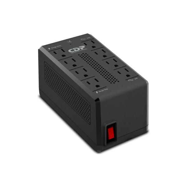 REGULADOR DE VOLTAJE CDP RAVR1408 1400VA/700W 8 TOMAS 80 150V REGULACIÓN AUTOMÁTICA NEGRO