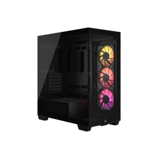CASE CORSAIR 3500X ARGB MID TOWER VENTILADORES 3 DE 120MM CON VIDRIO LATERAL Y FRONTAL CC-9011278-WW NEGRO