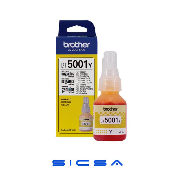 TINTA BROTHER BT5001Y DE ULTRA ALTO RENDIMIENTO AMARILLO
