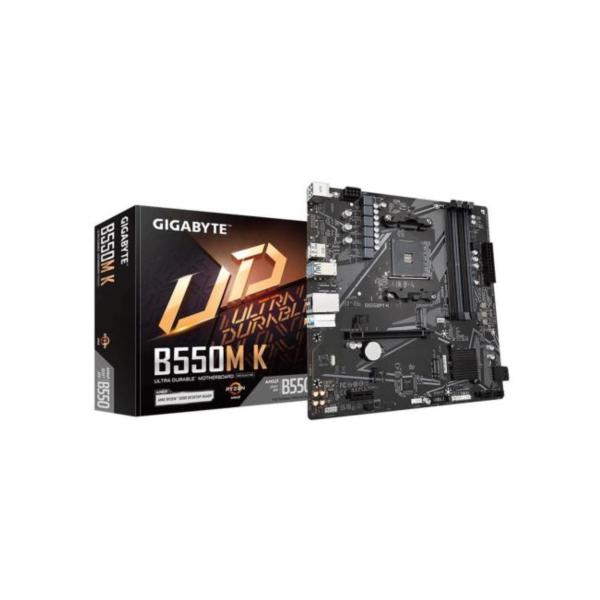 TARJETA MADRE GIGABYTE B550M K AM4 MICRO-ATX DDR4 NEGRO