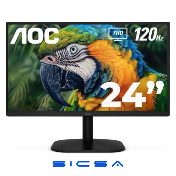 MONITOR AOC 24B35H3 23.8" PLANA FULL HD 1920 X 1080 120HZ IPS LED ADAPTIVE SYNC HDMI / VGA / 3.5MM NEGRO