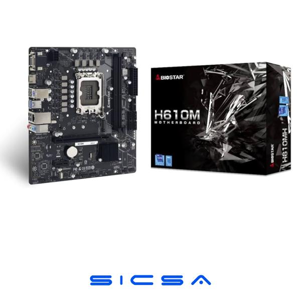 TARJETA MADRE BIOSTAR H610MHD D5 LGA1700 MICRO ATX DDR5 NEGRO