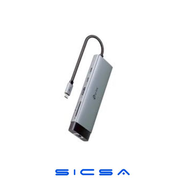 HUB TP LINK UH9120C(UN) USB-C 9 EN 1 3 PUERTOS USB 1 PUERTO USB-C 1 PUERTO USB 3.0 1 PUERTO ETHERNET 1 PUERTO HDMI 1 PUERTO MICRO SD 1 PUERTO SD