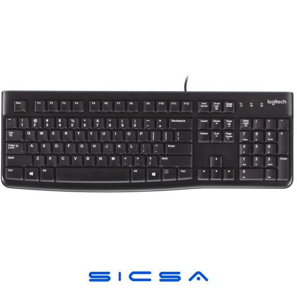 TECLADO LOGITECH K120 CORDED MEMBRANA ALÁMBRICO USB ESPAÑOL 920-004422 NEGRO