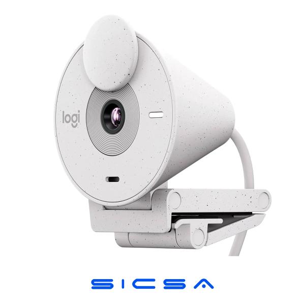 CAMARA WEB LOGITECH BRIO 300 1080P USB-C 960-001440 BLANCO