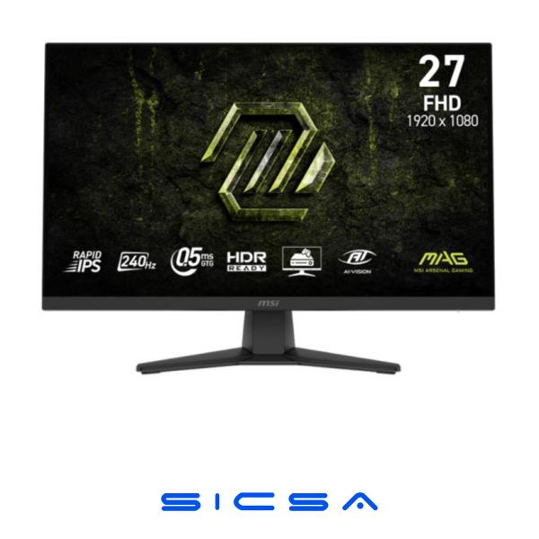 MONITOR GAMING MSI MAG 272F X24 27" PLANA 1920X1080 FREESYNC PREMIUM 9S6-3CE11M-026 NEGRO