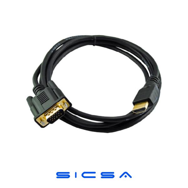 CABLE EZCOOL HDMI TO VGA 10FT/3.0M BLACK