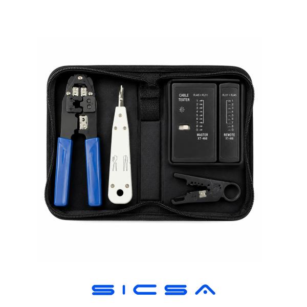 KIT DE HERRAMIENTRAS PARA INSTALACION DE RED 4 PIREZAS SPROTEK STK-7909