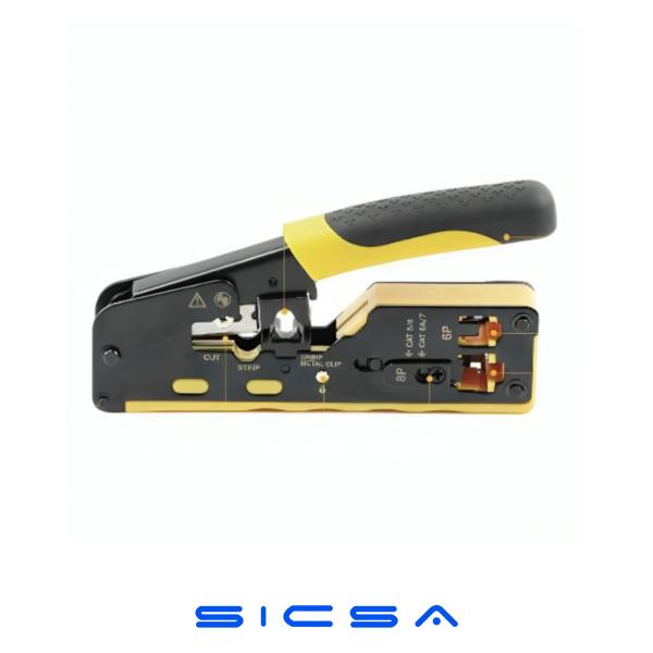 CRIMPADORA RJ45 SPROTEK STC-7388 NEGRO/AMARILLO