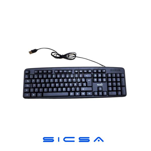 TECLADO NOVA KB3802U0001C MEMBRANA ALÁMBRICO USB ESPAÑOL NEGRO