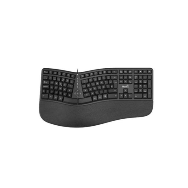 TECLADO NOVA ERGONOMICO KMYV82U0001C MEMBRANA ALÁMBRICO USB ESPAÑOL NEGRO