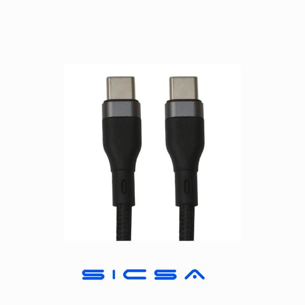 CABLE NOVA FAD31918002C USB-C A USB-C 65W 1.8M NYLON CARGA RAPIDA NEGRO