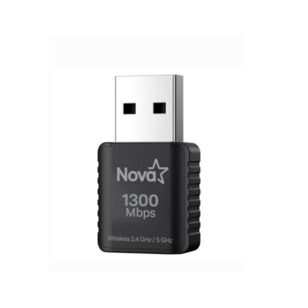 ADAPTADOR WIFI USB NOVA UWF-908 1300MBPS E010-174