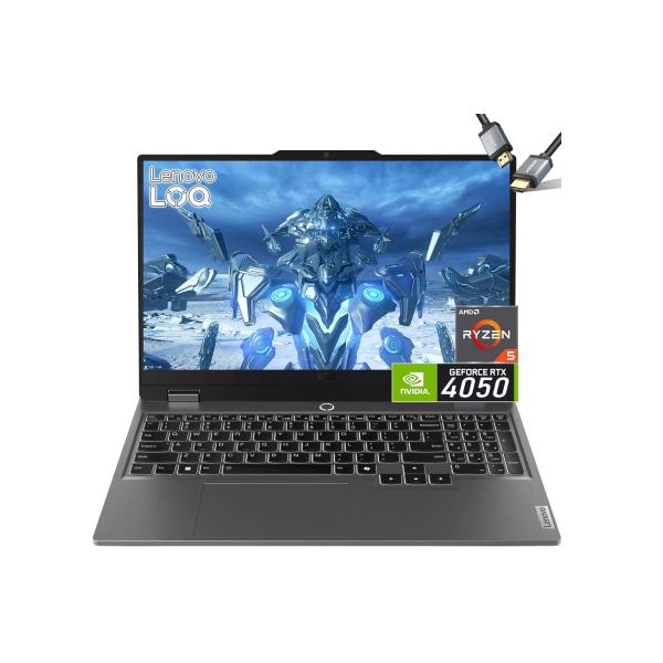 LAPTOP GAMING LENOVO LOQ 15.6" RYZEN 5 7235HS 16GB 512GB SSD RTX 4050 WIN 11 GREY 83JC00LYUS